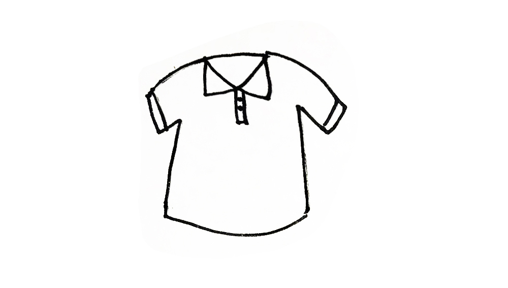 简笔画衣服教程幼儿园,衣服简单亲子简笔画