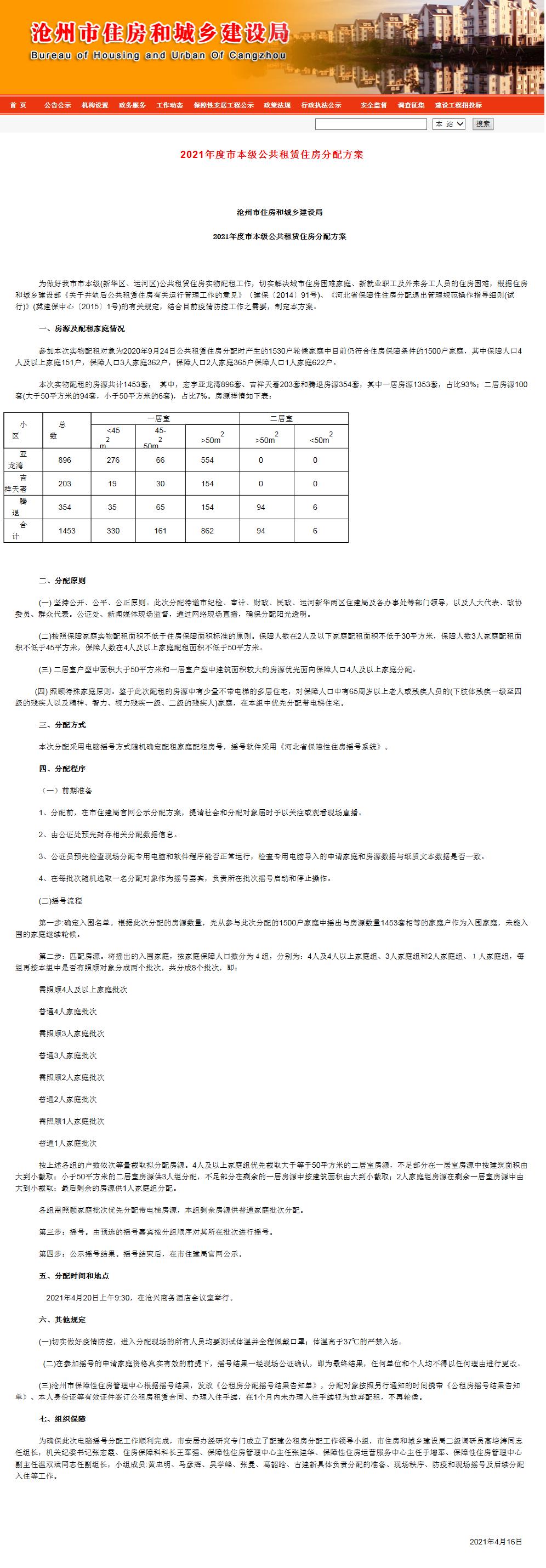 沧州市2020第一批公租房,沧州2022年公租房第二批房源