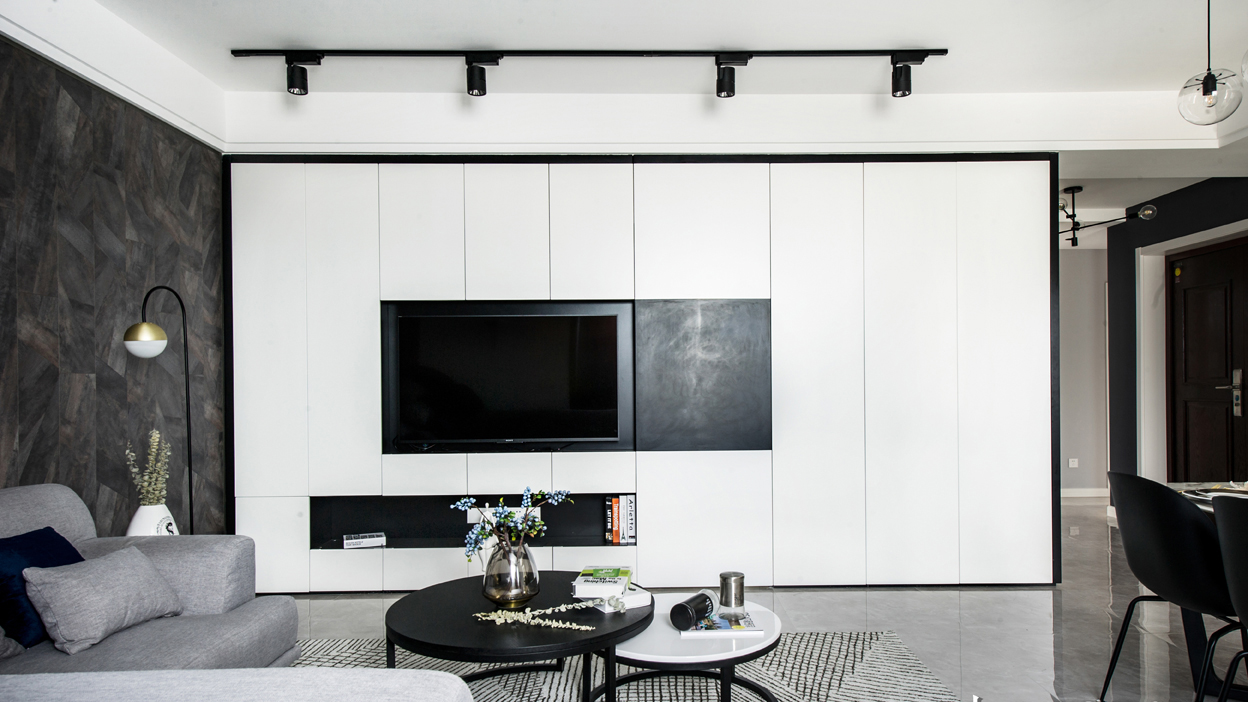 房子装修漂亮便捷的背景墙来啦,背景墙较短新中式效果图大全