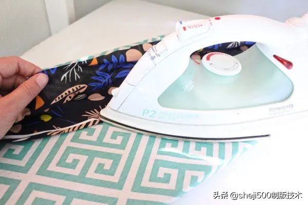 时尚一片式裹裙连衣裙裁剪图,后开叉裙的缝制方法