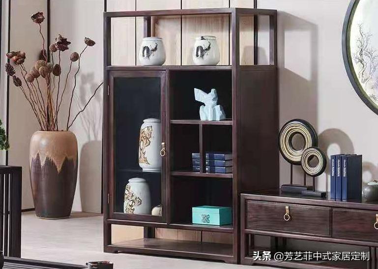 新中式客厅电视柜效果图,餐厅客厅电视柜隔断柜新中式