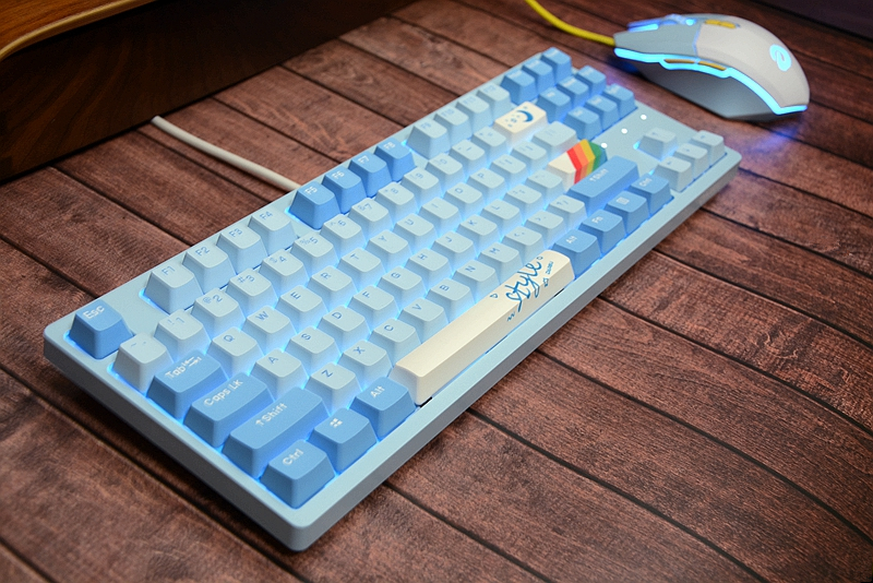 达尔优a84机械键盘开箱,达尔优键盘天空轴a87