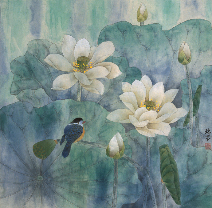 画荷花出淤泥而不染濯清涟而不妖,荷花出淤泥而不染濯清涟而不妖