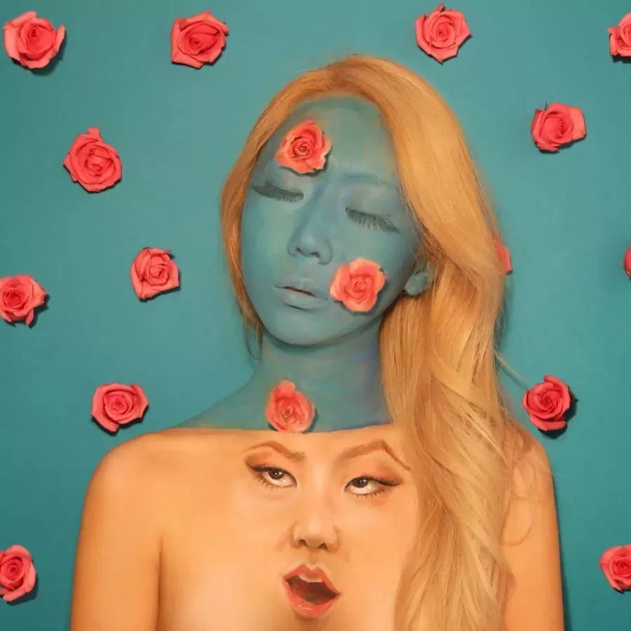 她在画画,神奇的视觉错觉画画