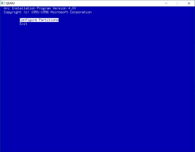 QEMU安装WINDOWSNT4.0MIPS版本