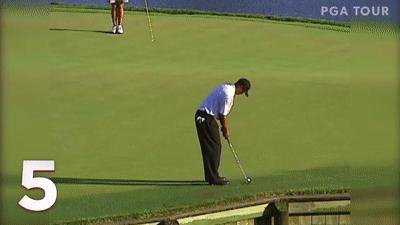 老虎伍兹生涯最佳一杆进洞,2017-2018赛季十佳球