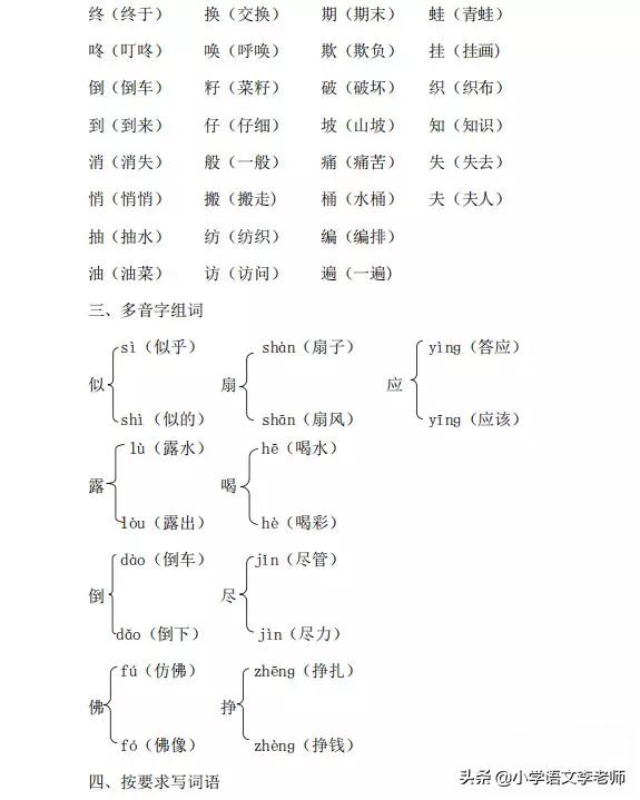 人教版二年级语文下册第七单元卷,二年级53天天练语文第七单元试卷