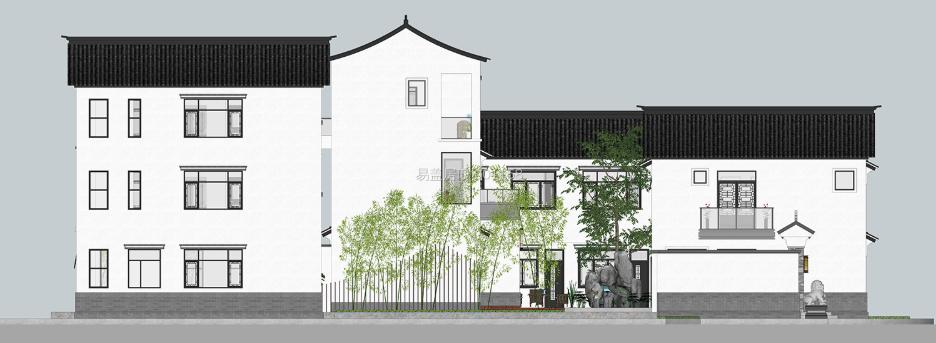 中式别墅群，不想住了可以作为民宿，顶天露台可烧烤、篝火舞会