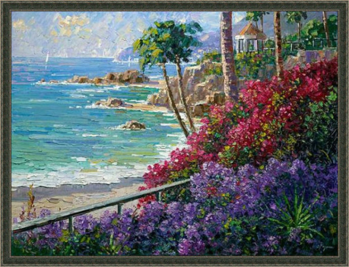 唯美风景头像油画,唯美乡村田园风景油画