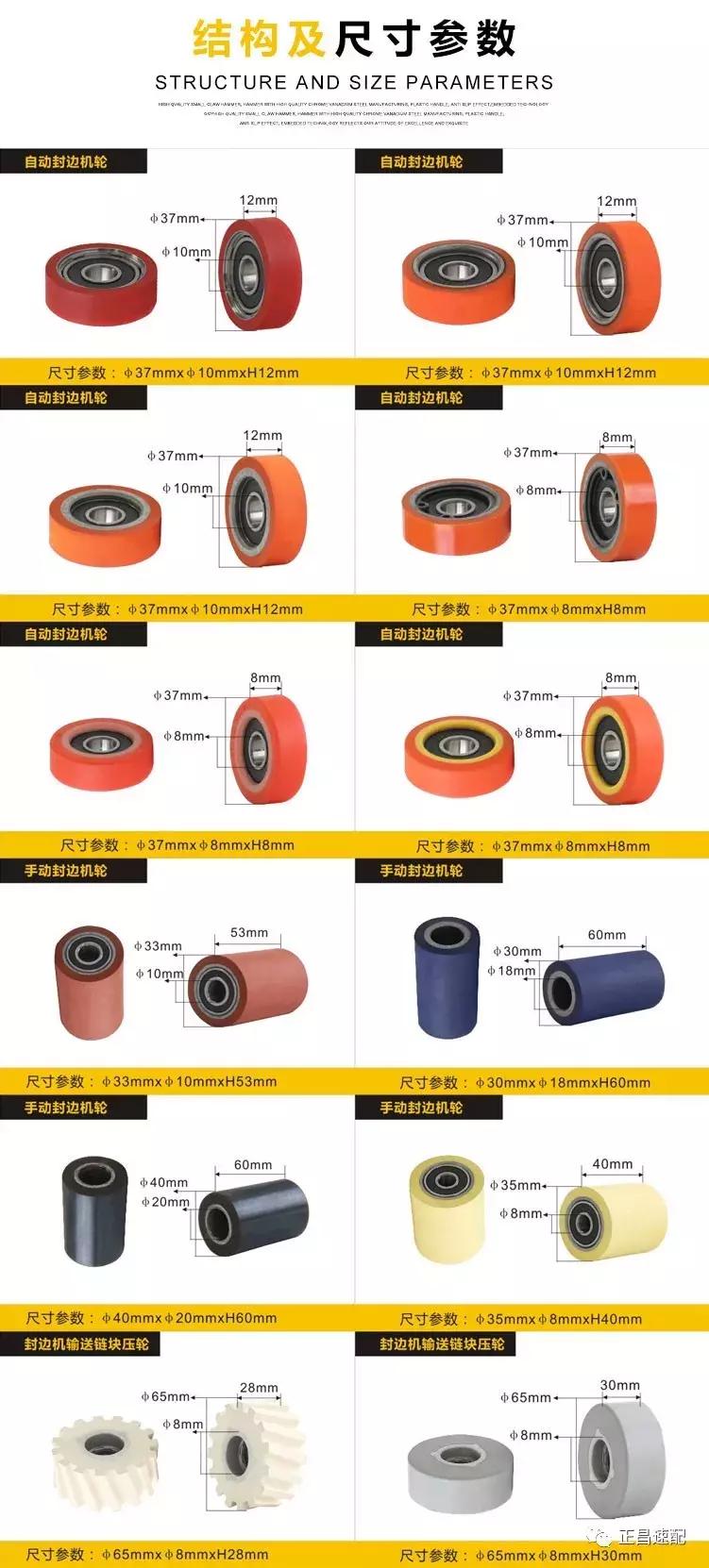 木工加工辅材节能环保型聚氨酯胶轮，使用寿命高3倍