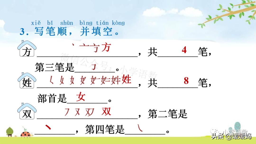 一年级下语文识字2姓氏歌,一年级下册语文姓氏歌练习题