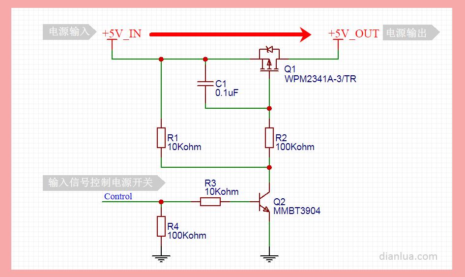 开关电源中的mos管的开关原理,带软开启功能的mos管电源开关电路