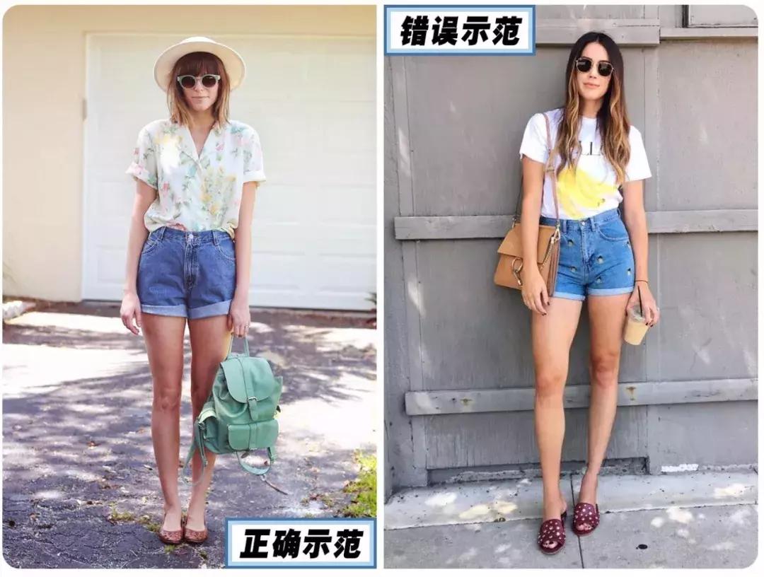 夏天穿蓝色短裤上衣穿什么好看,夏天哪几种短裤不要穿