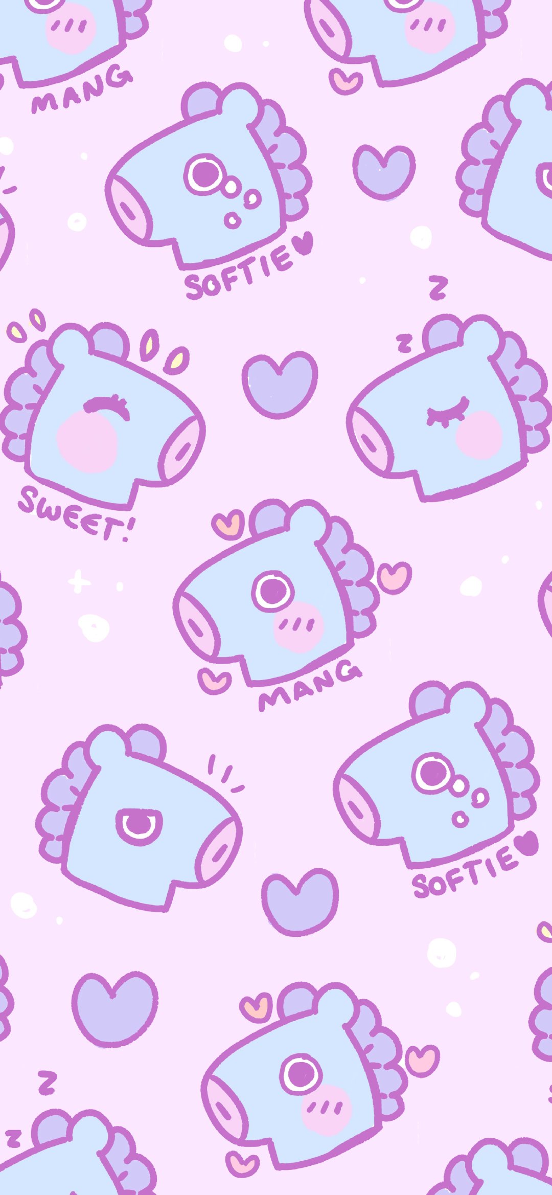 最新版可爱卡通粉色平铺壁纸,可爱卡通壁纸2023图片可保存