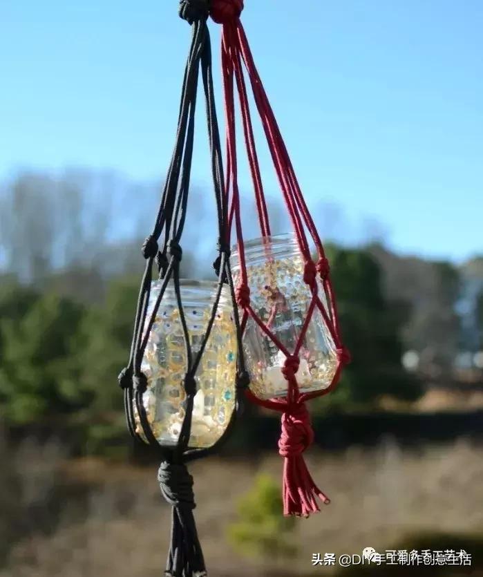 挂式收纳网袋钩织,钩织各种购物网袋收纳神器教程