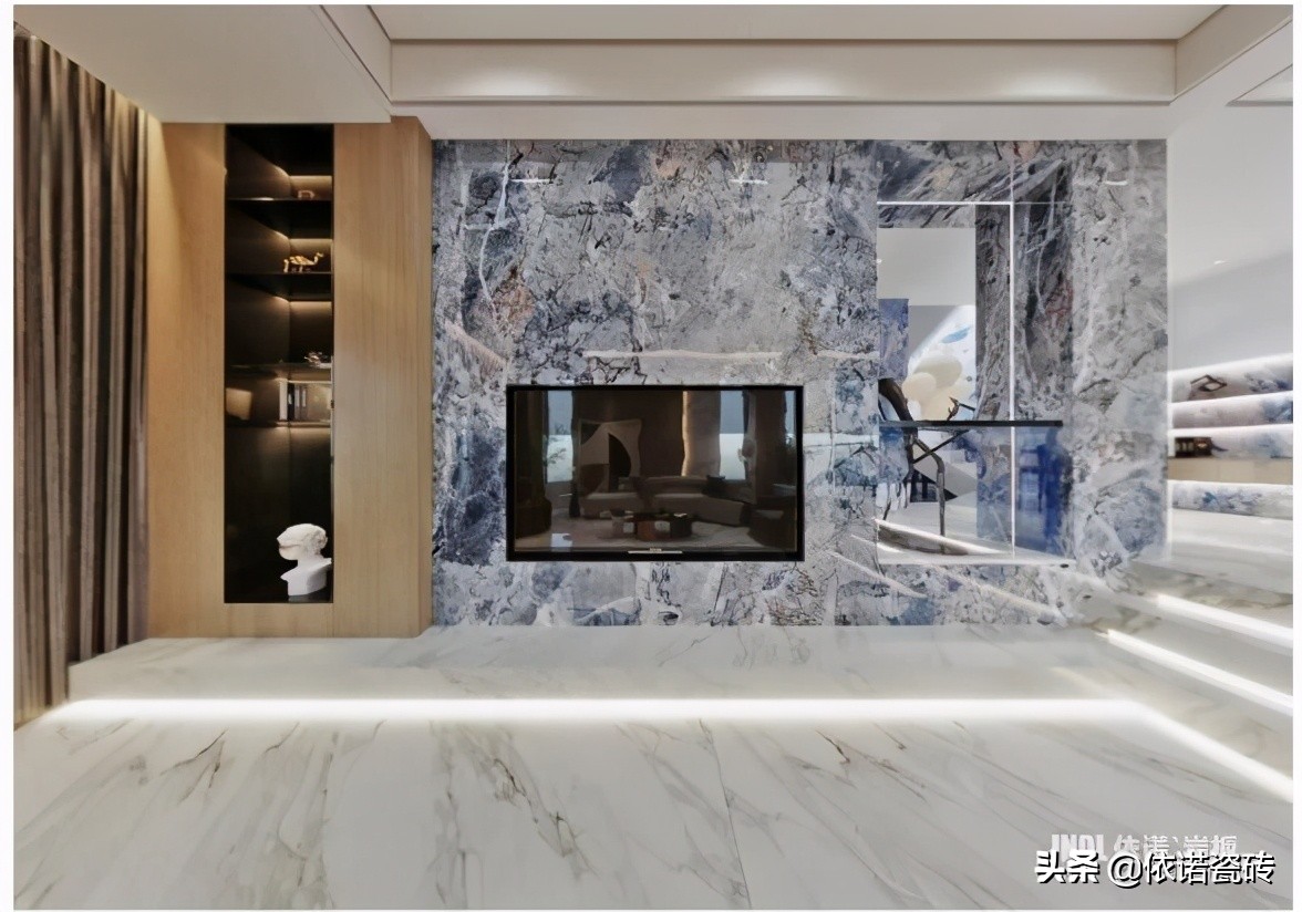 岩板背景墙用哪款岩板好看,德利丰岩板和依诺岩板哪个好