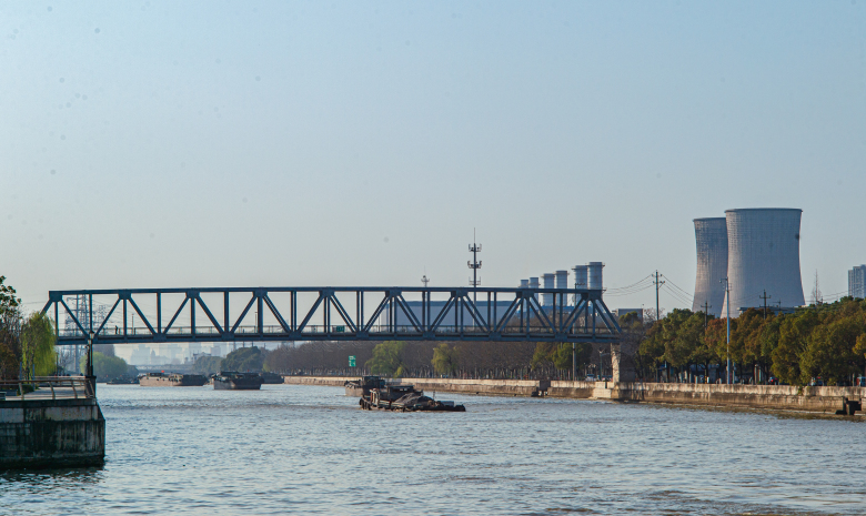 常州戚墅堰运河景观,常州运河公园景观