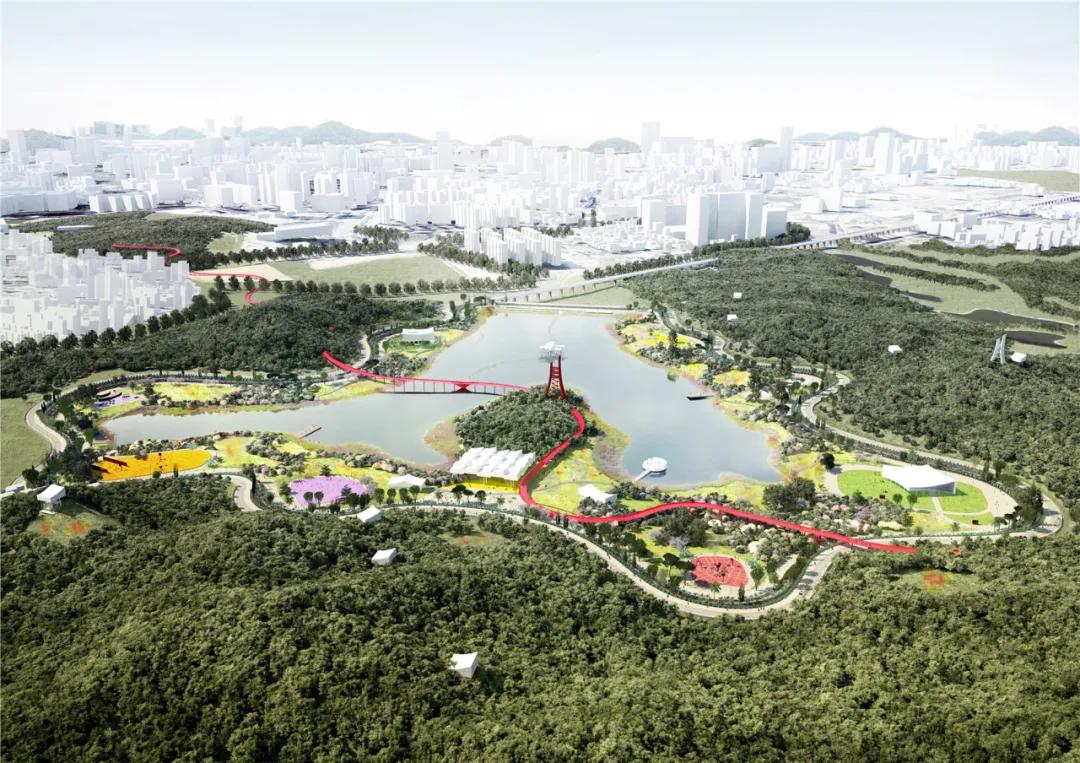 体育公园景观设计鸟瞰图,体育运动公园景观设计风格