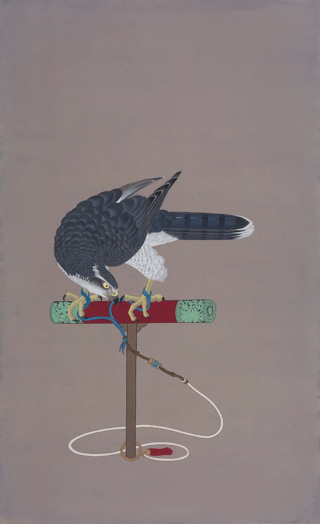 他画的鹰,严谨工致,萧疏威严