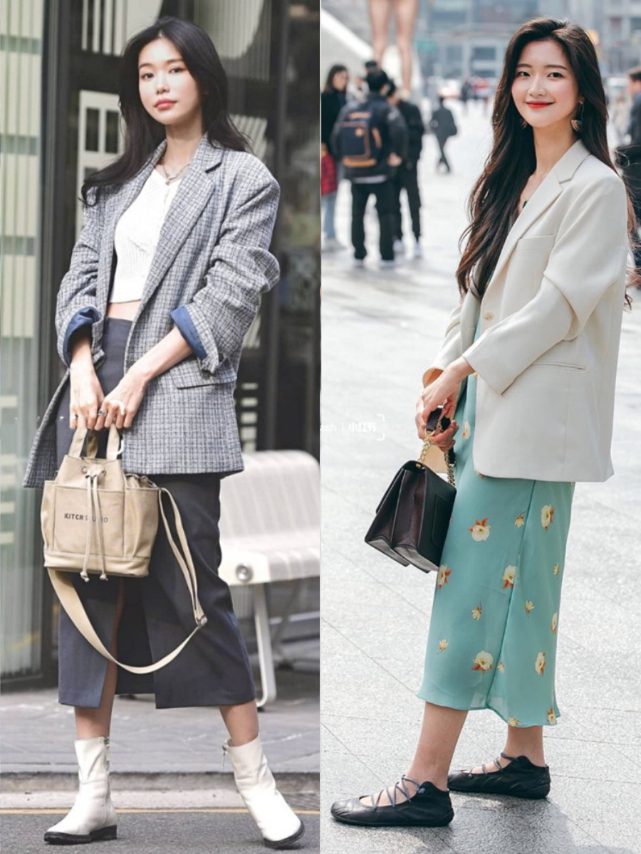 韩国裙子淑女风穿搭,韩系风格女穿搭衣服推荐