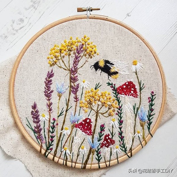 刺绣初学图案小清新花草,各种针法刺绣教程