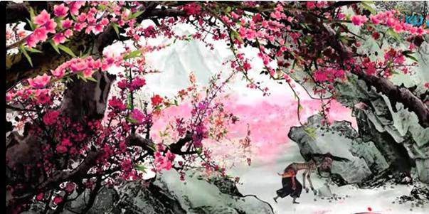 桃花源记国画图片图文,桃花源记水墨画欣赏