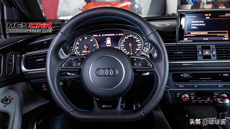 奥迪rs6方向盘,奥迪rs6赛道模式按键改装