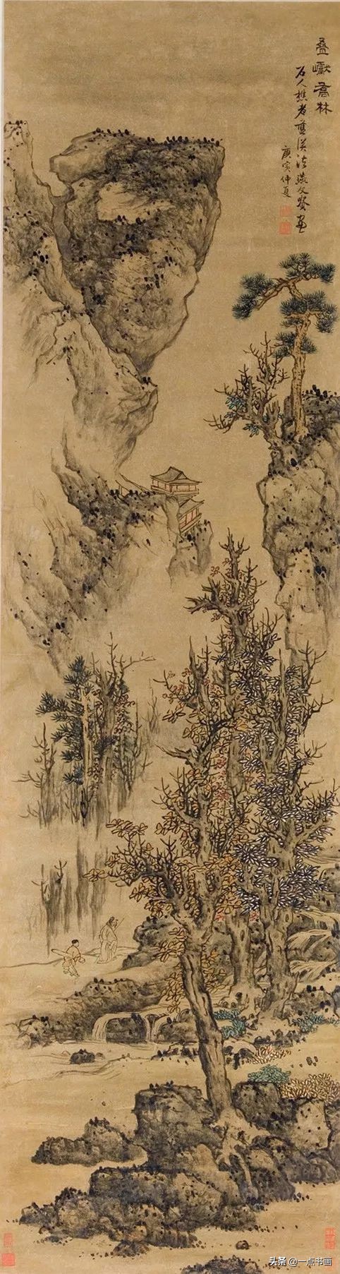 明画家蓝瑛溪山幽居图,明蓝瑛山水画全集