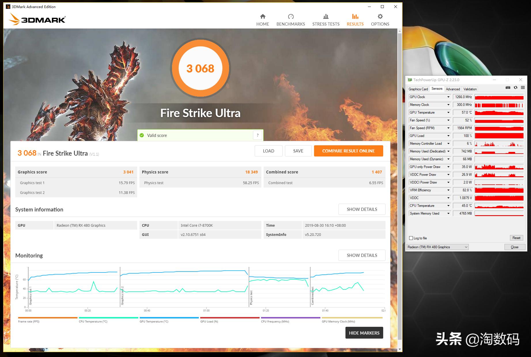 89°C警告：高温燥热一脉相承的AMD涡*公轮**版RX4808GB显示卡