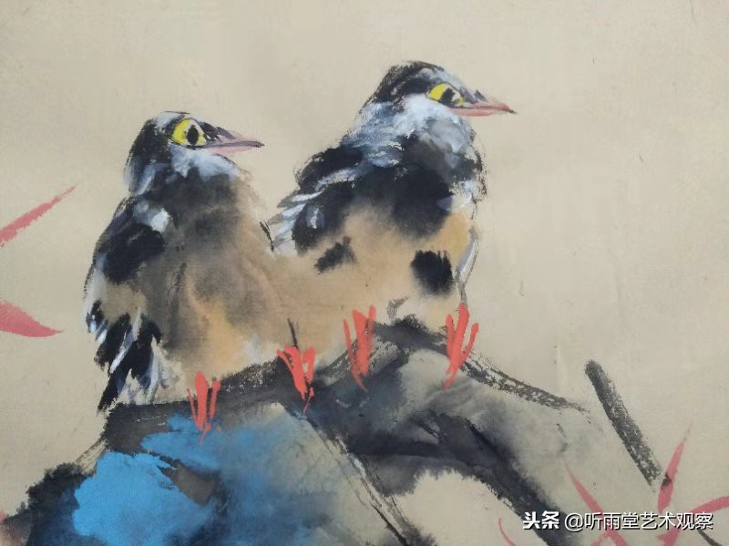 军旅画家兰晓龙《双清图》：一丛新竹，几茎兰草！