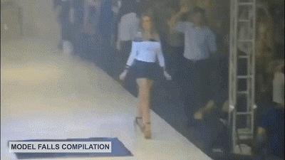 T台模特摔跤*案惨**！隔着屏幕都替她们脚疼