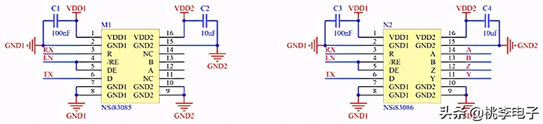 几种实现485隔离的方案,单片机与485隔离电路
