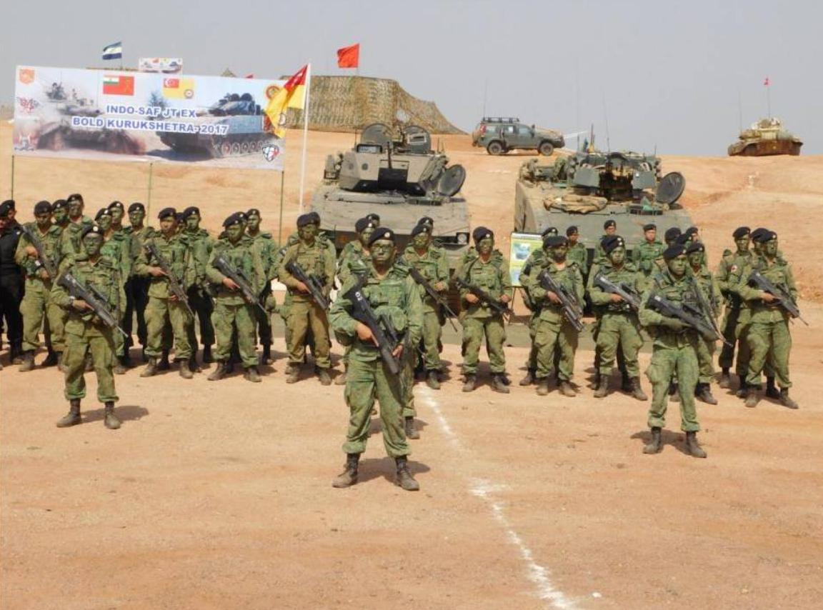 无视印巴战火，新加坡和印度坦克部队演习：华人国家竟然支持印度