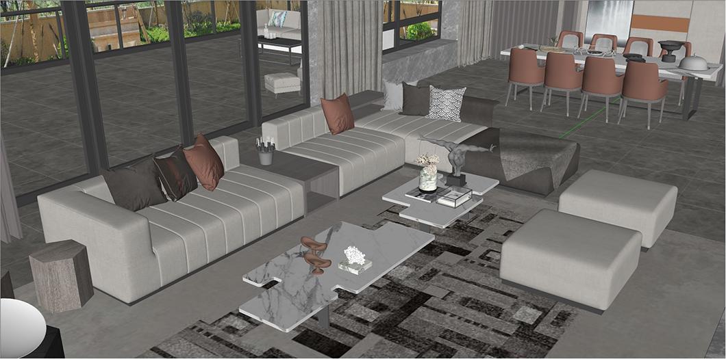 设计师用草图大师渲染,给设计师出效果图