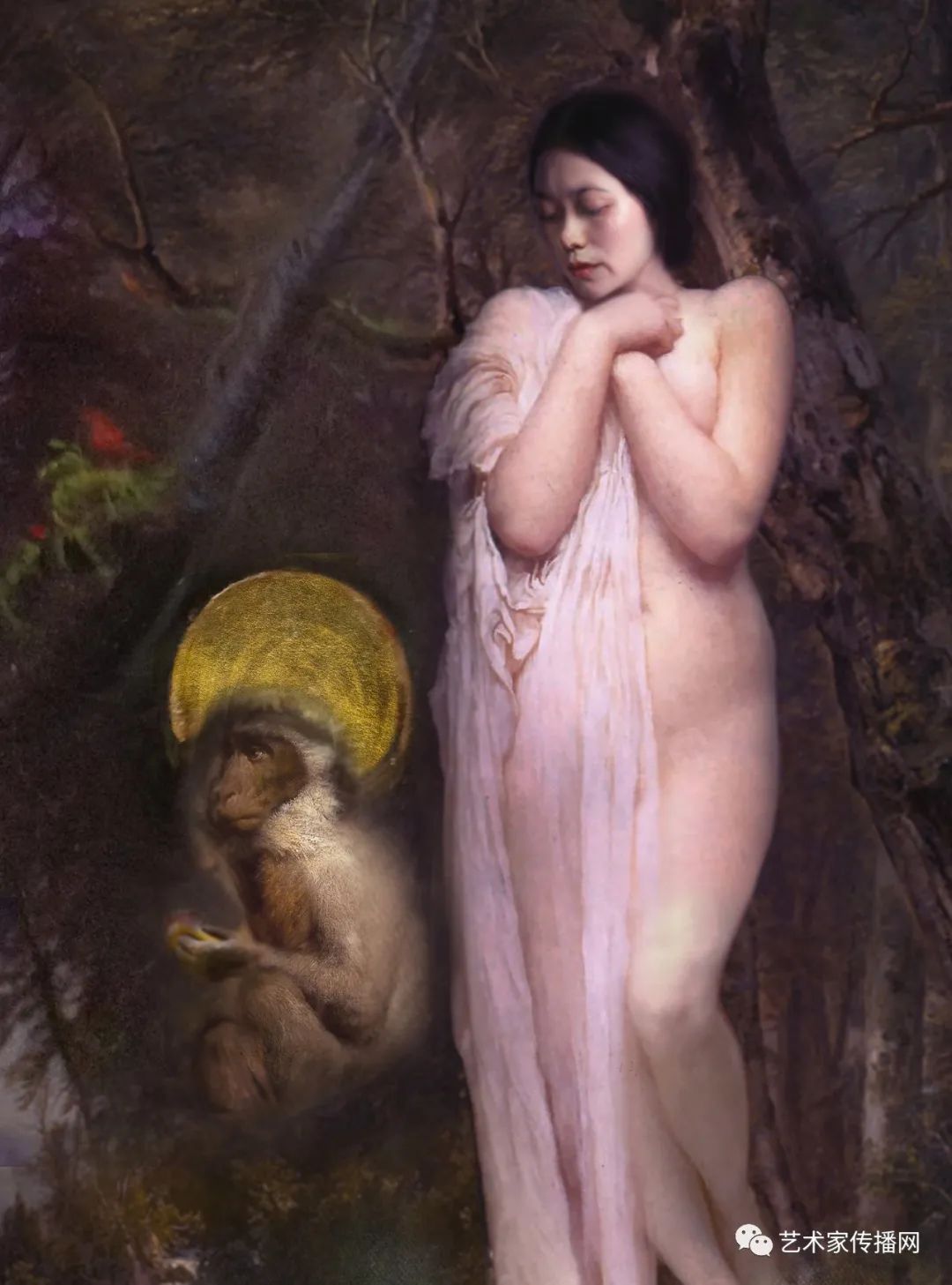 梦幻油画少女唯美图片,梦幻少女绘画图片