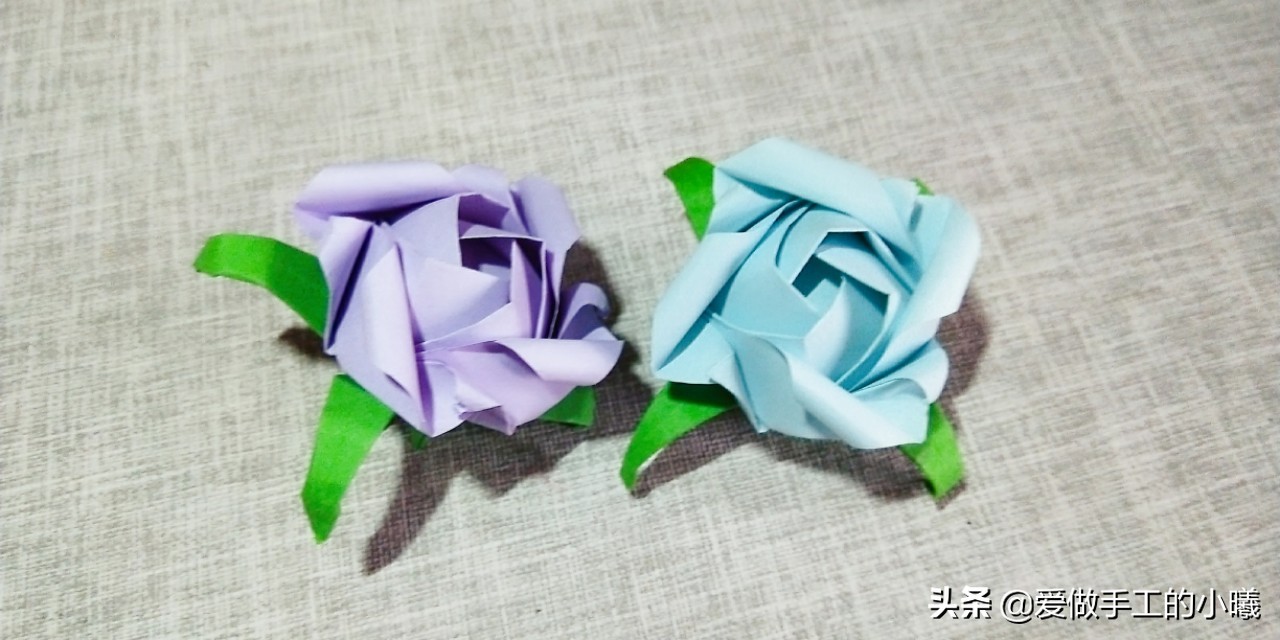 手工折纸简单又漂亮玫瑰花戒指,7-10岁折纸玫瑰花简单又好看