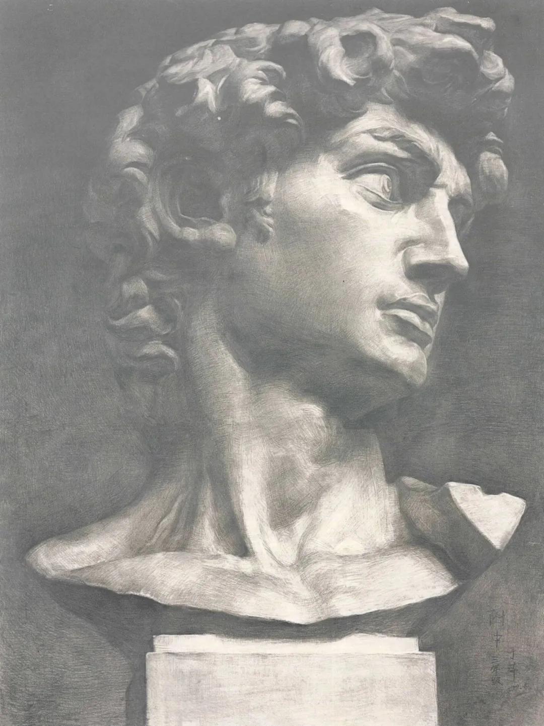 素描石膏像大师作品,石膏像名师