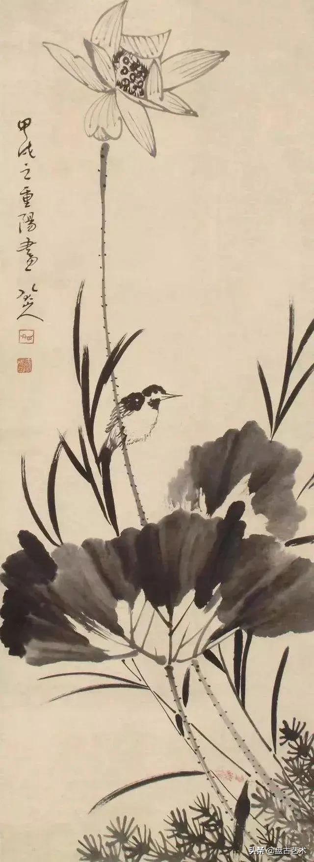 画出艺术家人生大寂寞的国画艺术作品——盘古油画艺术