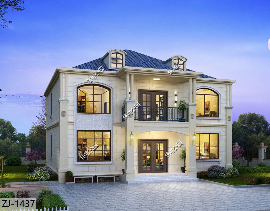 回农村建三栋中式别墅高端有气势,回农村建别墅现代风格