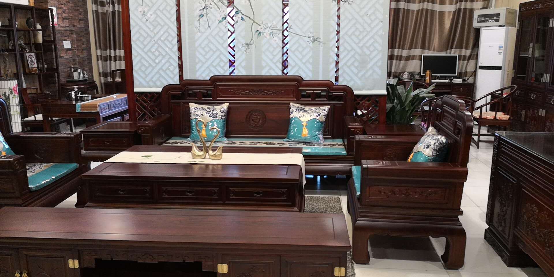 红木沙发细节,真正的老榆木沙发