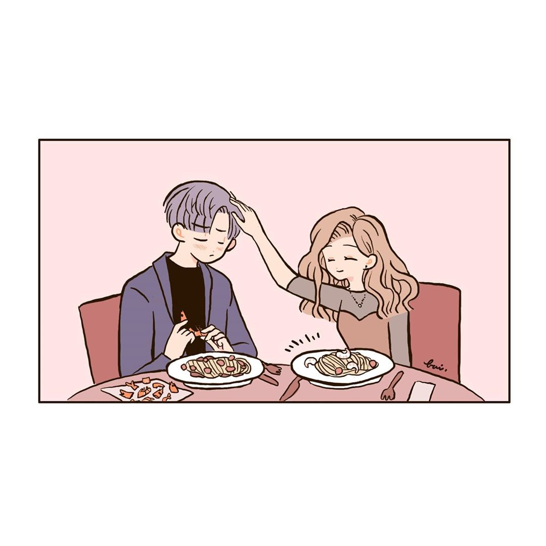 最温馨的情侣小漫画,温馨情侣漫画