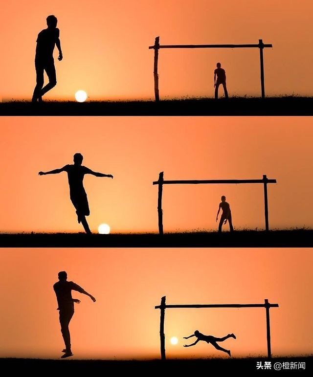 落日拍照摄影师,摄影师日落影子超燃