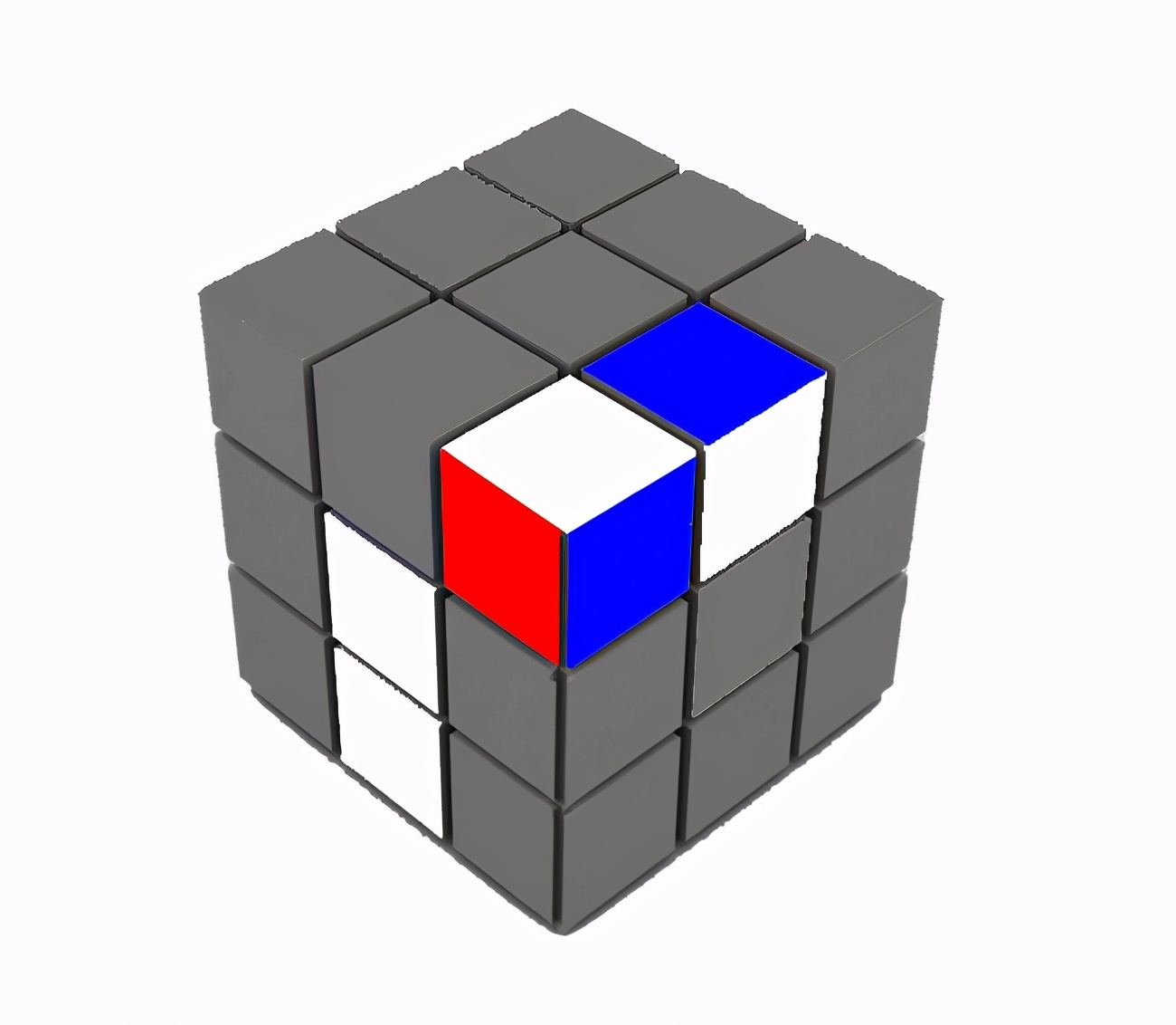 一个视频学会三阶魔方复原,桥式解法还原三阶魔方公式图