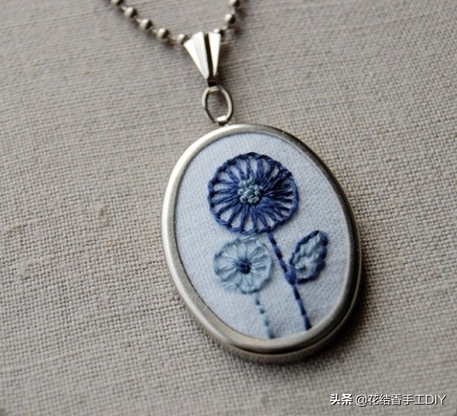 简单的刺绣秒学会,简单做美丽项链