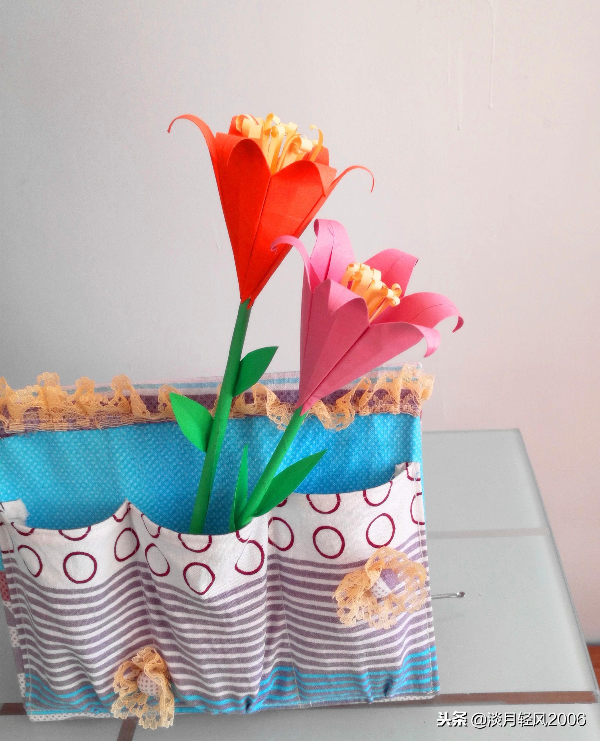 手工百合花制作幼儿园,百合花幼儿手工