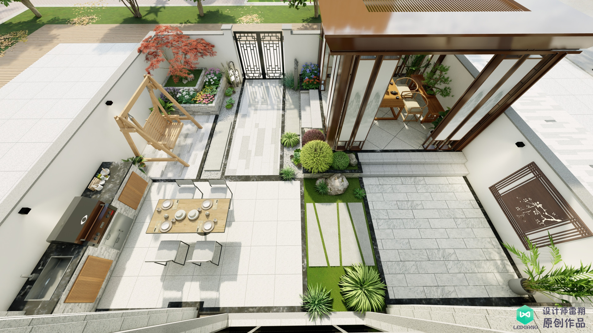 新中式庭院设计推荐,私家小院85个最美的庭院设计案例