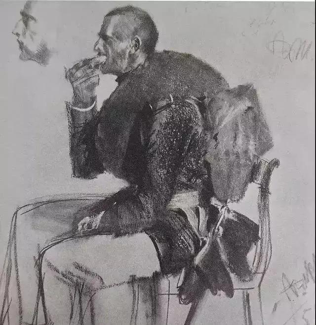 门采尔风景速写高清大图,速写临摹大师作品