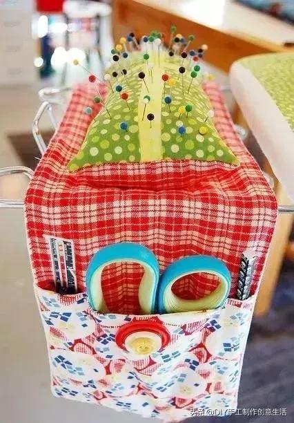 布艺挂兜墙挂式收纳袋欧式,布艺棉麻防水三层挂式收纳袋