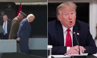 特朗普右手现大片瘀伤，坊间猜测他在秘密治病