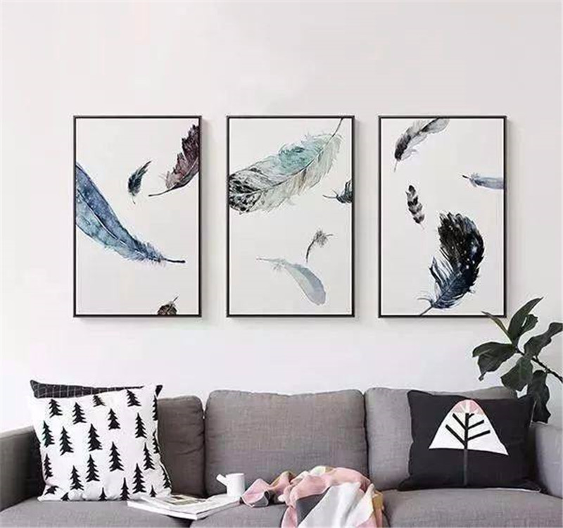 乳胶漆墙面挂画免打孔,客厅沙发背景墙免打孔墙面挂画